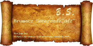 Brumecz Seherezádé névjegykártya